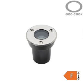 Kisméretű, 1W-os, rozsdamentes acél kültéri süllyesztett LED spotlámpa