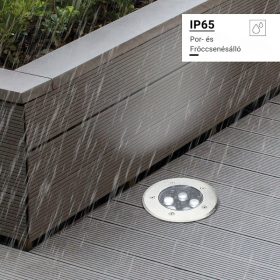 Kisméretű, 5W-os, rozsdamentes acél kültéri süllyesztett LED spotlámpa