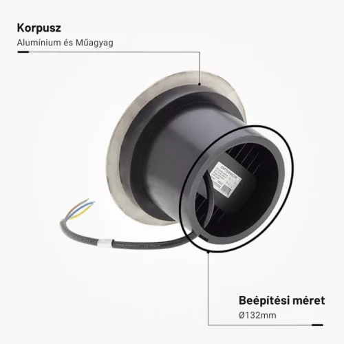 Kisméretű, 5W-os, rozsdamentes acél kültéri süllyesztett LED spotlámpa