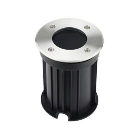 Kerek, IP67 védettségű, GU10 foglalatos talajba építhető LED lámpa kerti utakhoz