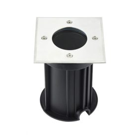 Négyzet, IP67 védettségű, GU10 foglalatos talajba építhető LED lámpa kerti utakhoz