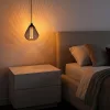 11701 nagyméretű nyújtott harang alakú E27 designer LED izzó fekete rácsos textúrával