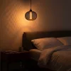 11705 nagyméretű lapított gömb alakú E27 designer LED izzó fekete rácsos textúrával