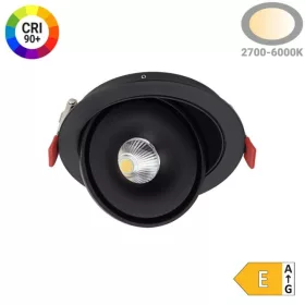 10W-os prémium billenthető LED lámpa CRI90-es színvisszaadással és irányítható fejjel, Fekete színű