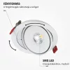 10W-os prémium billenthető LED lámpa CRI90-es színvisszaadással és irányítható fejjel, Fehér színű