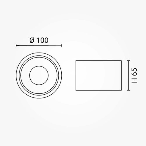 Fix LED Spotlámpa 10W, 800lm, Fekete, Meleg Fényű