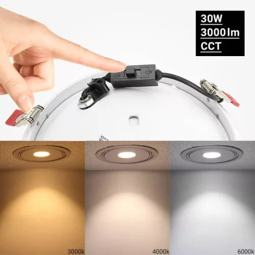 30W-os extra erős billenthető LED panel 3000 lumen fényerővel és CRI90 színhűséggel, fehér lámpatest