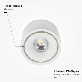 Fix LED Spotlámpa 10W, 800lm, Fehér, Meleg Fényű