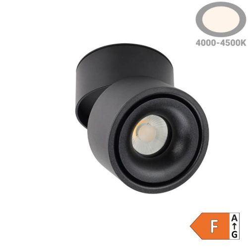 Dönthető LED Spotlámpa 12W, 960lm, Természetes Fényű, Fekete