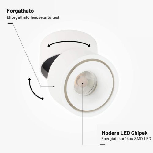 Dönthető LED Spotlámpa 12W, 960lm, Természetes Fényű