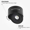 Prémium Falon Kívüli Billenthető LED Spotlámpa, 30W, 3000lm, 24°, CCT, Fekete – Élethű Színek (CRI90) és Irányítható Fény