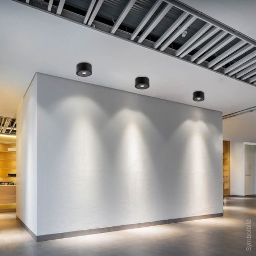 Prémium Falon Kívüli Billenthető LED Spotlámpa, 30W, 3000lm, 24°, CCT, Fekete – Élethű Színek (CRI90) és Irányítható Fény