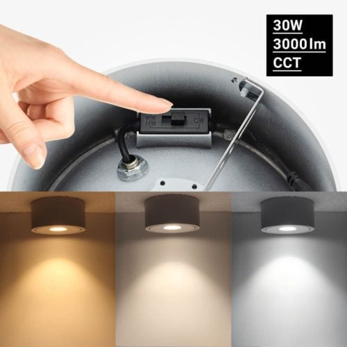 Prémium Falon Kívüli Billenthető LED Spotlámpa, 20W, 2000lm, 24°, CCT, Fehér – Élethű Színek (CRI90) és Irányítható Fény