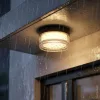 Optonica 12055 kerek fekete kültéri IP65 vízálló CCT LED fali és mennyezeti lámpa 9W teljesítménnyel
