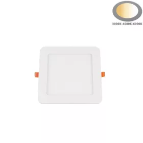 Szögletes fehér süllyeszthető slim LED panel és spotlámpa 6W választható 3CCT színhőmérséklettel