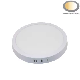 Kerek fehér falon kívüli felületre szerelhető LED panel 18W választható 3CCT színhőmérséklettel