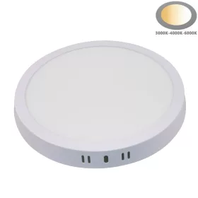 Kerek fehér falon kívüli felületre szerelhető LED panel 24W választható 3CCT színhőmérséklettel