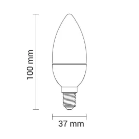   Optonica LED gyertya izzó E14 3,7W 320lm Természetes fehér