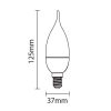 Optonica gyertya LED izzó E14 5,5W 450lm Hideg fehér