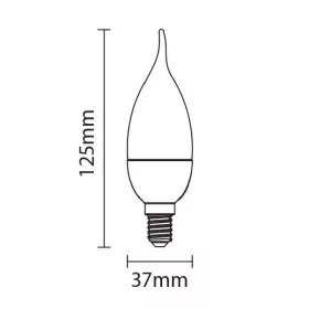   Optonica gyertya LED izzó E14 5,5W 450lm Természetes fehér