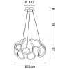 BLACK ARTE ILLUMINA ORBIT LED függeszték – 60W – modern fekete kör alakú mennyezeti lámpa