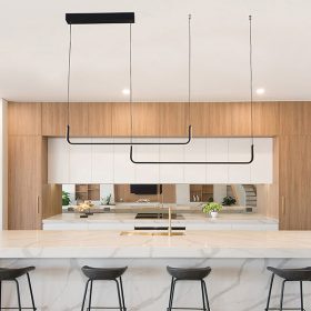   ARTE ILLUMINA ARCUS LED Függeszték – 32W, 2080 lm, 3CCT (3000K/4000K/6000K), Fekete Matt, 120x120cm​