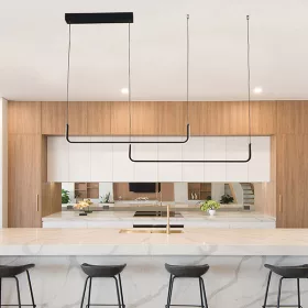   ARTE ILLUMINA ARCUS LED Függeszték – 32W, 2080 lm, 3CCT (3000K/4000K/6000K), Fekete Matt, 120x120cm​