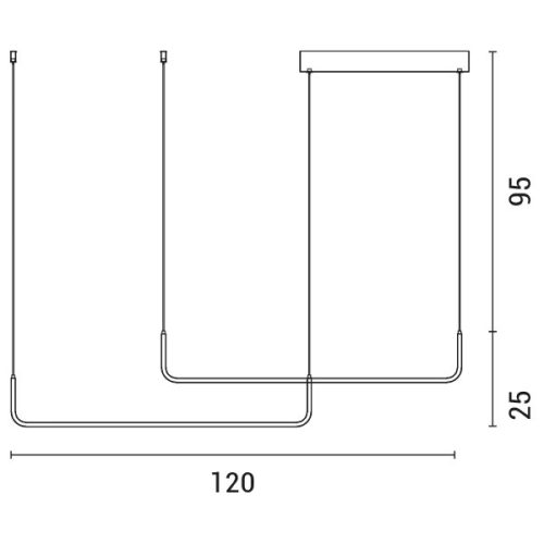 ARTE ILLUMINA ARCUS LED Függeszték – 32W, 2080 lm, 3CCT (3000K/4000K/6000K), Fekete Matt, 120x120cm​
