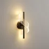 Eurolamp SILK 8W-os modern hullámos fekete LED fali lámpa