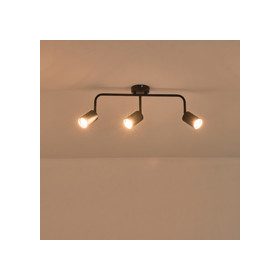   OLYMP 3-as Mennyezeti Spotlámpa (GU10) – Irányítható Fejekkel, Fekete