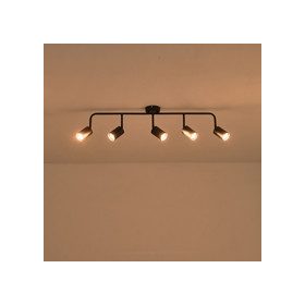   OLYMP 5-ös Mennyezeti Spotlámpa (GU10) – Irányítható Fejekkel, Fekete