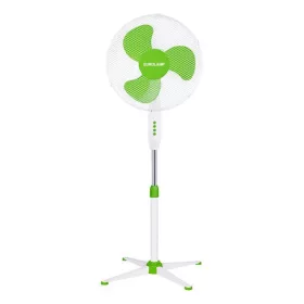   Eurolamp Álló Ventilátor – Φ40cm, 60W, 3 Sebesség, Zöld-Fehér