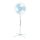 Eurolamp Álló Ventilátor – Φ40cm, 60W, 3 Sebesség, Kék-Fehér