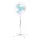 Eurolamp Álló Ventilátor – Φ40cm, 60W, 3 Sebesség, Kék-Fehér