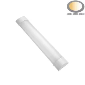 Eurolamp kompakt LED lámpatest 30 cm-es hosszal, állítható teljesítménnyel (3W/6W/9W) és 3CCT (3000K/4000K/6500K) állítható fehér színhőmérséklettel, IP40 porvédett védettséggel, beltéri használatra
