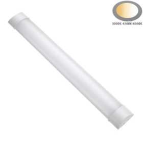 Eurolamp kompakt LED lámpatest 60 cm-es hosszal, állítható teljesítménnyel (10W/15W/20W) és 3CCT (3000K/4000K/6500K) állítható fehér színhőmérséklettel, IP40 porvédett védettséggel, beltéri használatra
