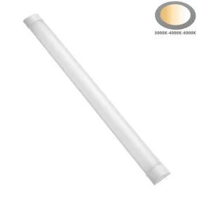Eurolamp kompakt LED lámpatest 90 cm-es hosszal, állítható teljesítménnyel (15W/20W/24W) és 3CCT (3000K/4000K/6500K) állítható fehér színhőmérséklettel, IP40 porvédett védettséggel, beltéri használatra