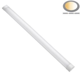 Eurolamp kompakt LED lámpatest 120 cm-es hosszal, állítható teljesítménnyel (25W/32W/40W) és 3CCT (3000K/4000K/6500K) állítható fehér színhőmérséklettel, IP40 porvédett védettséggel, beltéri használatra