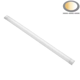 Eurolamp kompakt LED lámpatest 150 cm-es hosszal, állítható teljesítménnyel (30W/40W/50W) és 3CCT (3000K/4000K/6500K) állítható fehér színhőmérséklettel, IP40 porvédett védettséggel, beltéri használatra