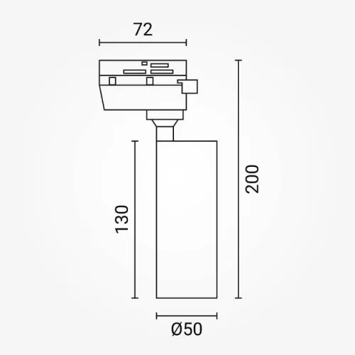 Bridgelux sínes LED lámpa 12W 1200lm 24° 4000K fekete