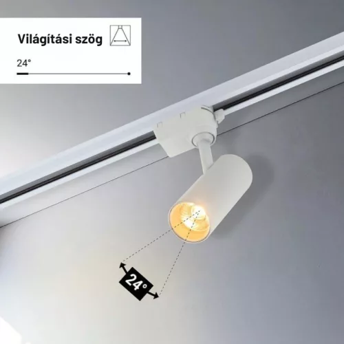 Bridgelux sínes LED lámpa 12W 1200lm 24° 4000K fekete