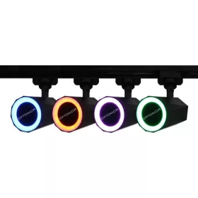 Optonica 1-fázisú sínlámpa beépített Bluetooth hangszóróval és RGB világítással
