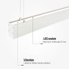 Lineáris Lámpa Profil Opál Fedővel Direkt/Indirekt Világítással 2 méter - Fehér, Alumínium
