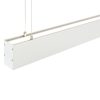 Lineáris Lámpa Profil Opál Fedővel Direkt/Indirekt Világítással 2 méter - Fehér, Alumínium