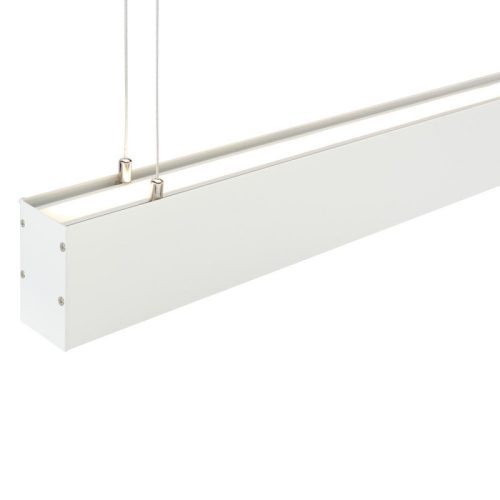 Lineáris Lámpa Profil Opál Fedővel Direkt/Indirekt Világítással 2 méter - Fehér, Alumínium