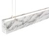 Lineáris Lámpa Profil Opál Fedővel Direkt/Indirekt Világítással 2 méter - Márvány Mintás Alumínium