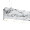 Lineáris Lámpa Profil Opál Fedővel Direkt/Indirekt Világítással 2 méter - Márvány Mintás Alumínium
