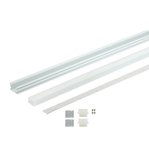 Masszív, járásálló, padlóba süllyeszthető alumínium LED profil szett