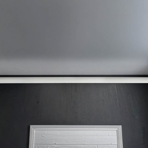 Fehér, 2 méteres, indirekt világításhoz való fali LED profil szett