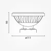 AR111 LED Spot (G53, 12V) 15W, 30° – Természetes Fehér